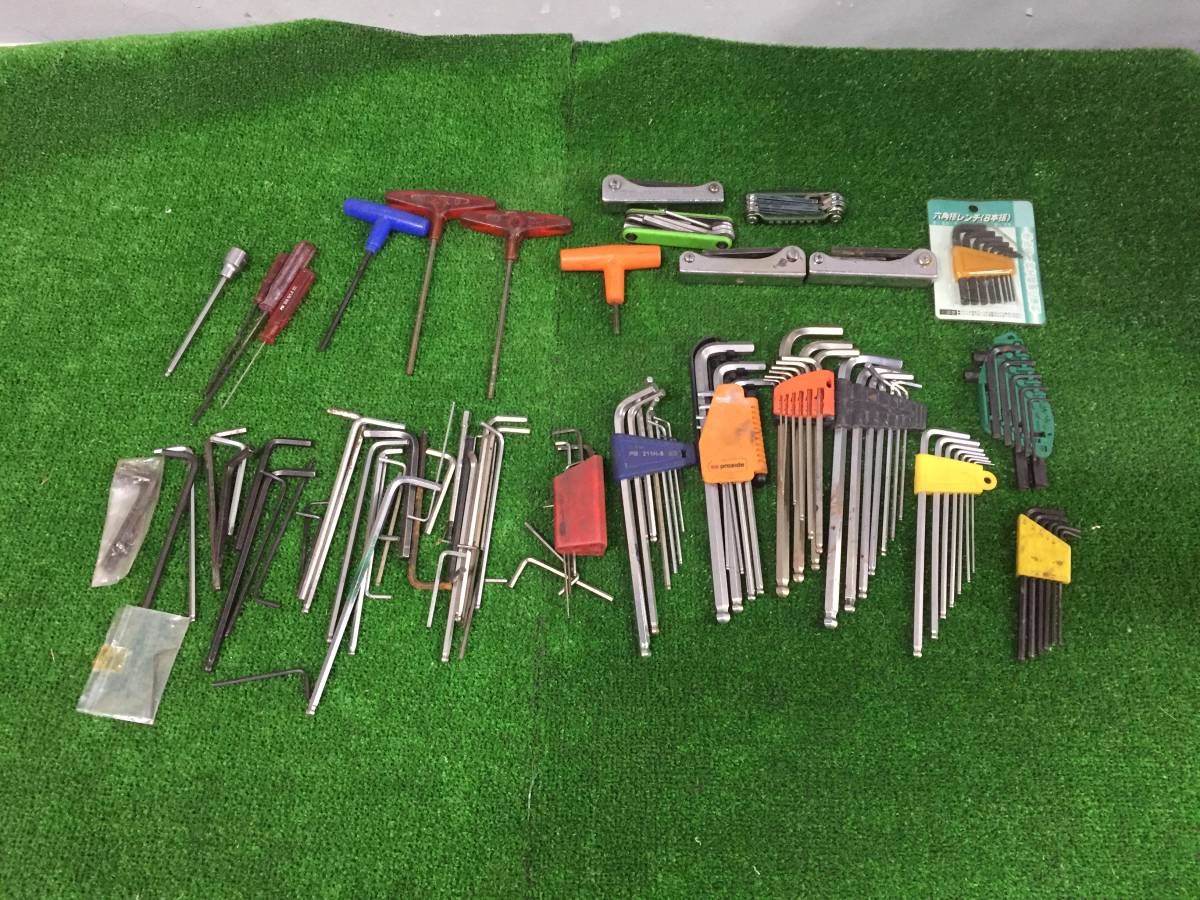 【傷や汚れあり】③ 六角 プラグレンチ MITOLOY ナイフレンチ 折りたたみナイフ式の六角棒レンチ コンパクト ハンドツール 工具 大量