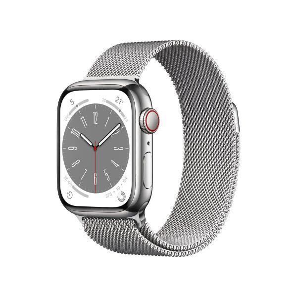Apple - 新品純正✨シルバーミラネーゼループ　Apple Watch 44mm,42mm アップル Apple Watch Series 9(GPS ＋ Cellularモデル)- 41mm