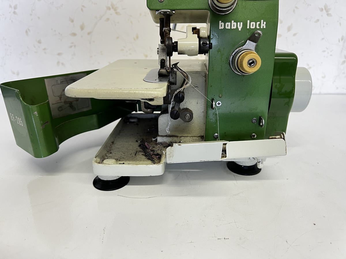 ジューキ　ロックミシン ジューキ ベビーロック ミシン EF-205 JUKI Baby Lock 通電確認 現状品