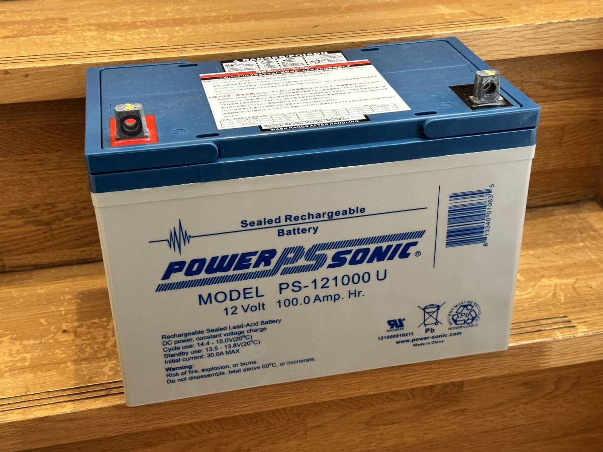 【未使用に近い】Power Sonic [ パワーソニック ] キャンピングカー用 バッテリー ディープサイクル 12V 100Ah PS