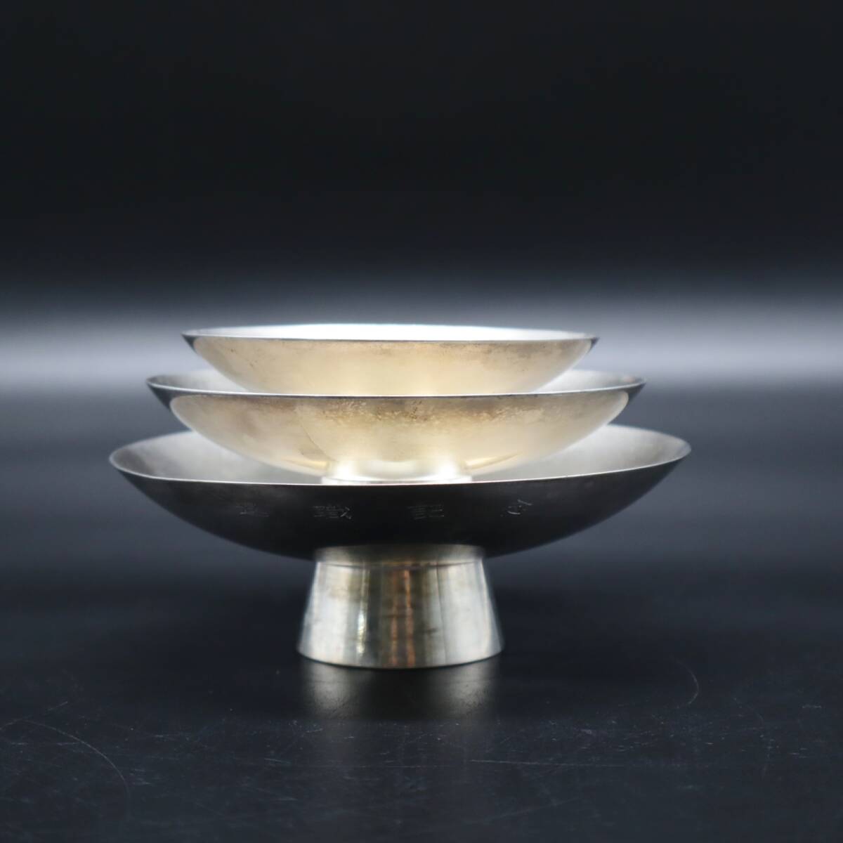 純銀製 盃 3客 中古品 アンティーク 直近30日のアンティーク