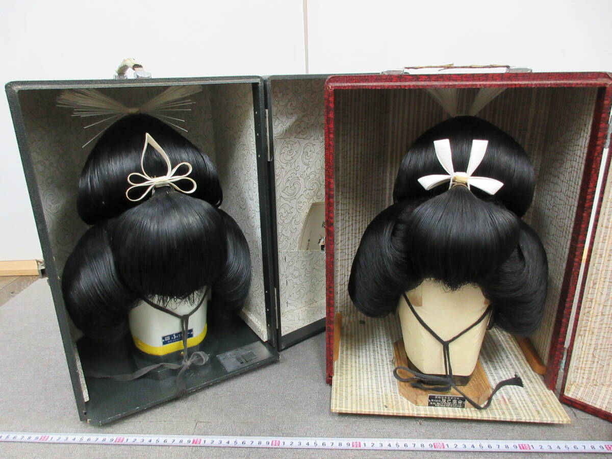 日本髪かつら④  中〜小小 日本髪かつら④ 中〜小小 傷や汚れあり】K719【7-28】◎ 花嫁