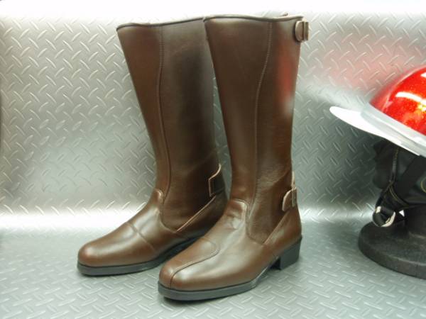 特攻ブーツ27cm茶/ブラウン斜めカットライダーブーツロング