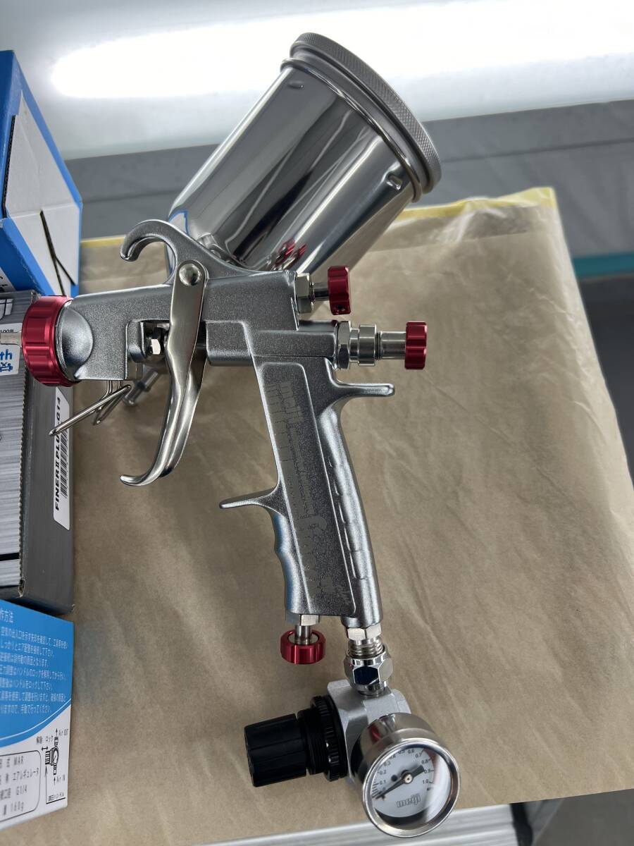 未使用】未使用品 明治 スプレーガン FINERⅡ PLUS-G14 カップ4GF-U