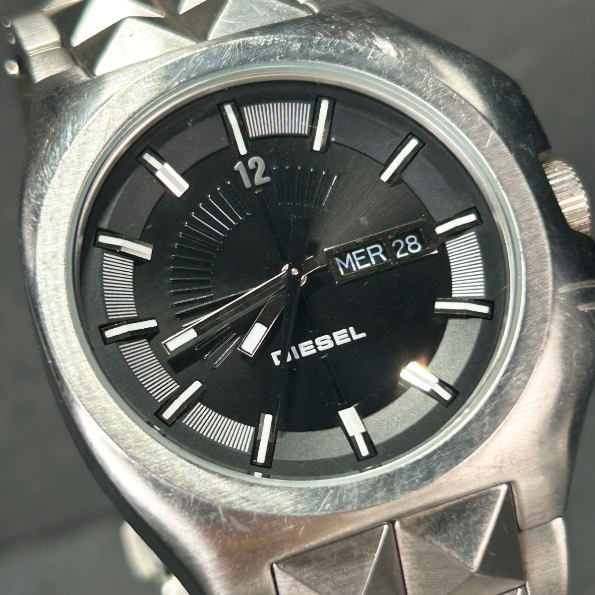 DIESEL/ディーゼル】腕時計 アナログ ステンレス ネイビー グレー は 