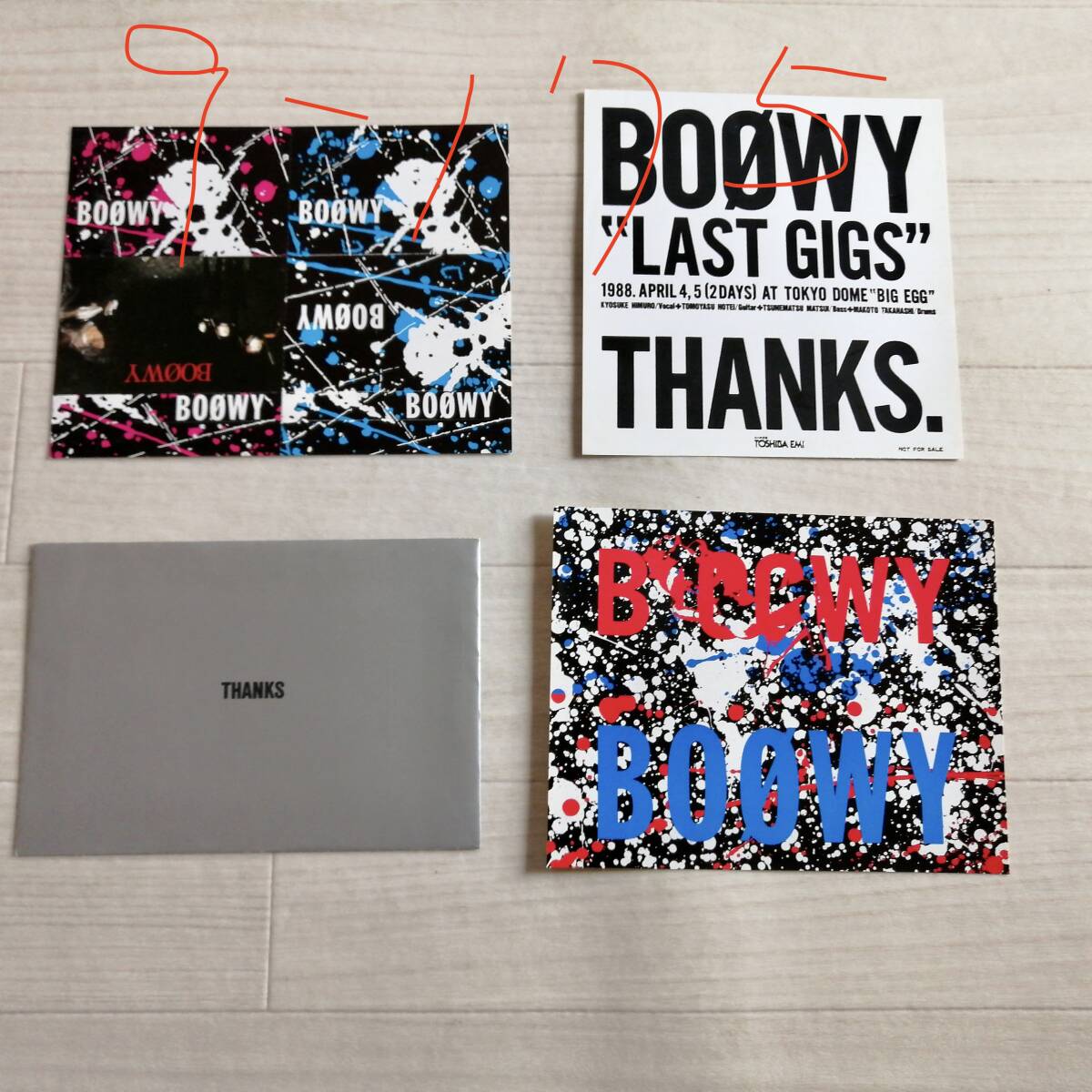 BOOWY ノートカバーと収納袋 氷室京介 布袋寅泰 松井常松 高橋まこと