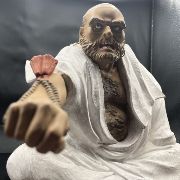 美品　博多人形　『喝』達磨大師　無形文化財保持者　中村衍涯作 Yahoo!オークション - 伝統工芸士【中村衍涯】作 博多人形 達磨