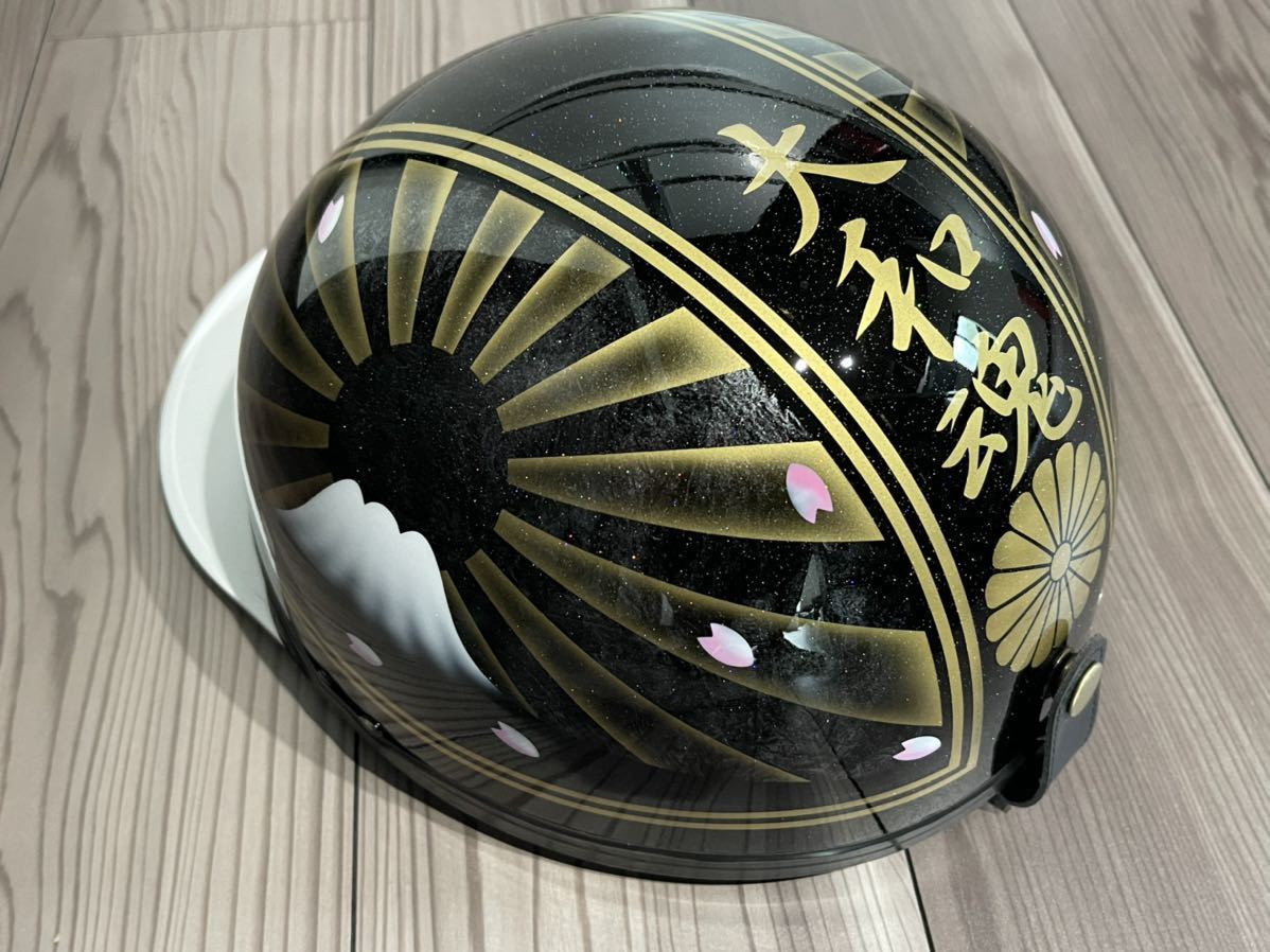 ラメ 富士日章 コルク半 ヘルメット ゼファー400 CBX400F 仲良い 軽スロ