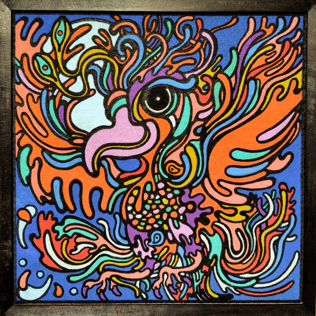 抽象油彩画 抽象画家【泉茂】1968年アメリカ帰国後の貴重な油彩作品