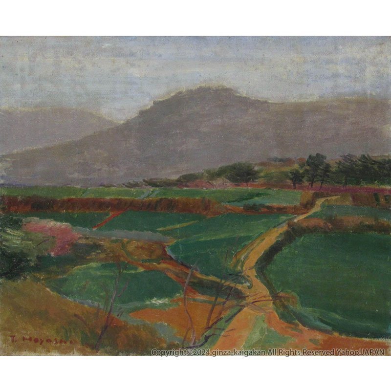 【目立った傷や汚れなし】【GINZA絵画館】林 武 油絵12号「風景」1929年作・公式鑑定証書付・全画集掲載・文化勲章・1点もの ...