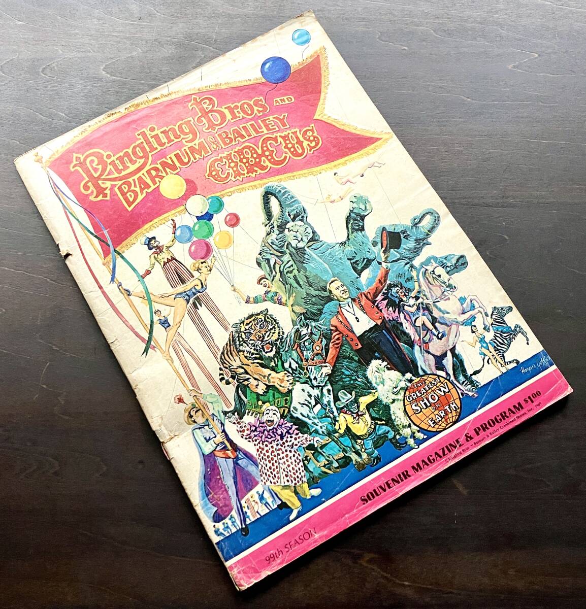 超希少良デザイン! 1950's USA Ringling Bros. サーカス ピエロ 厚紙