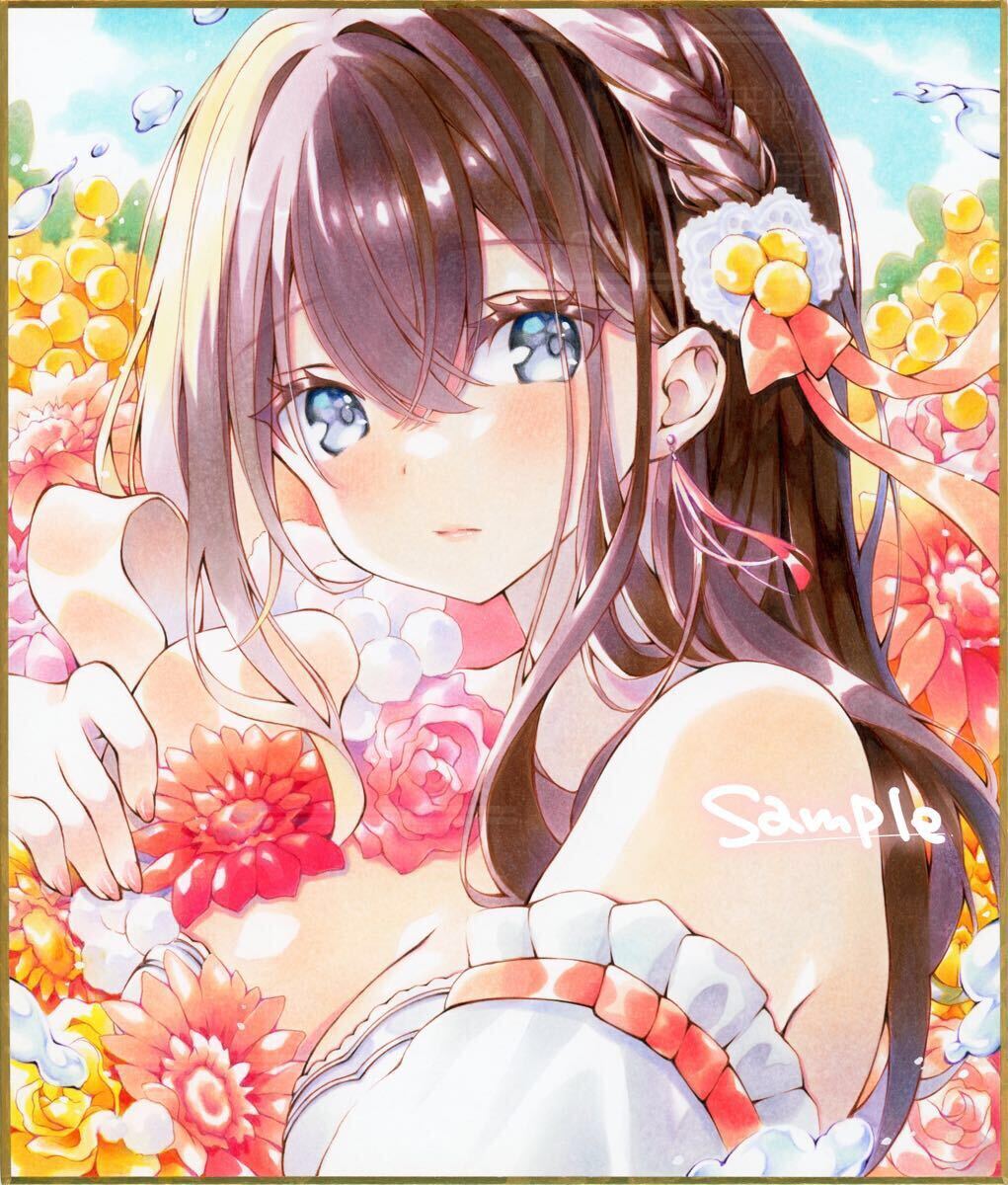 オリジナル 手描き色紙 コピック 【創作】（手描きイラスト