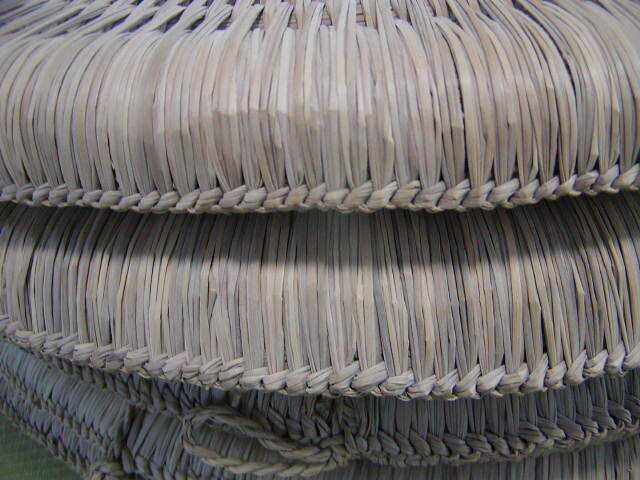 ほぼ未使用 茶道具 露地道具 円座 5客揃 藁竹 天然素材 座具 敷物 紙箱