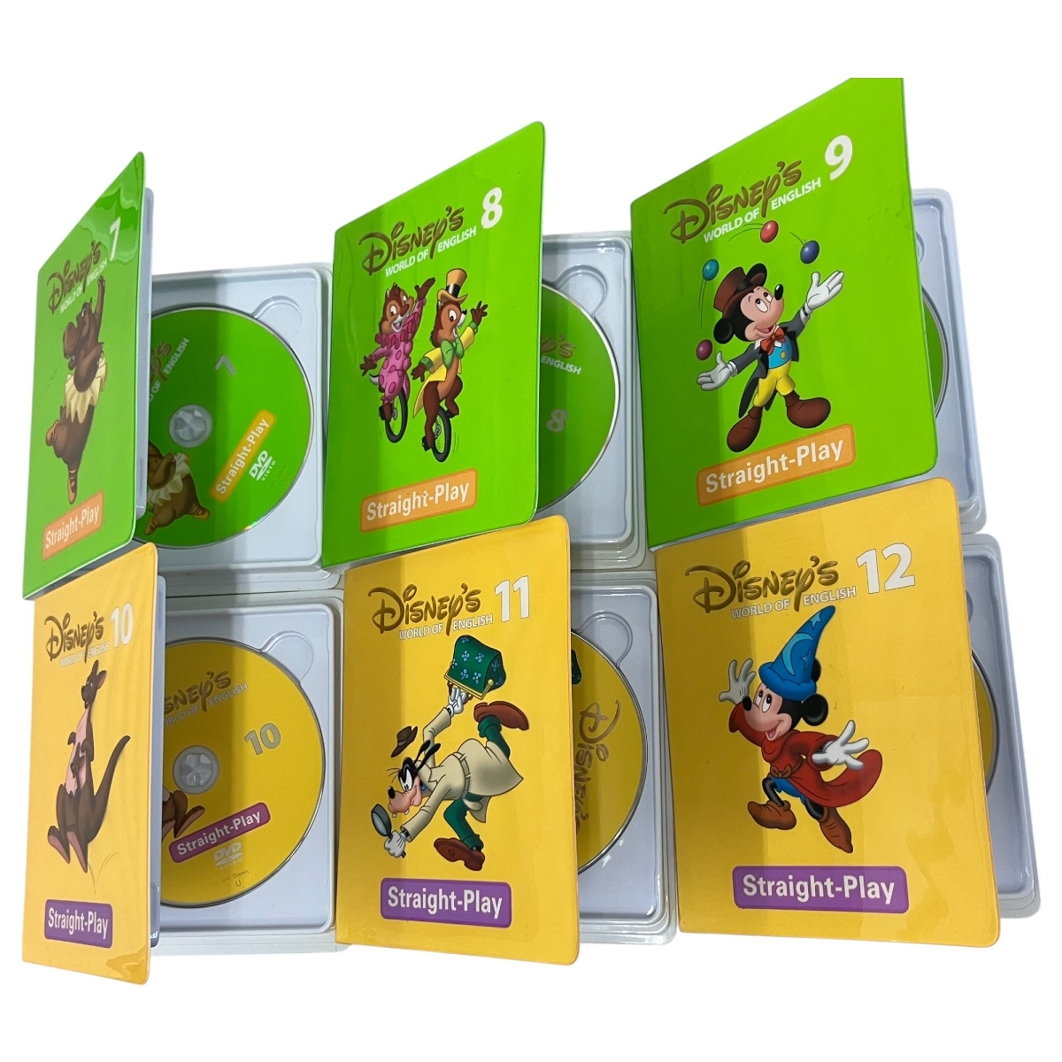 basic ABCs+  DVD12巻セット　ストレートプレイ ディズニー英語 BasicABCs+ストレートプレイDVD12枚セット 青箱