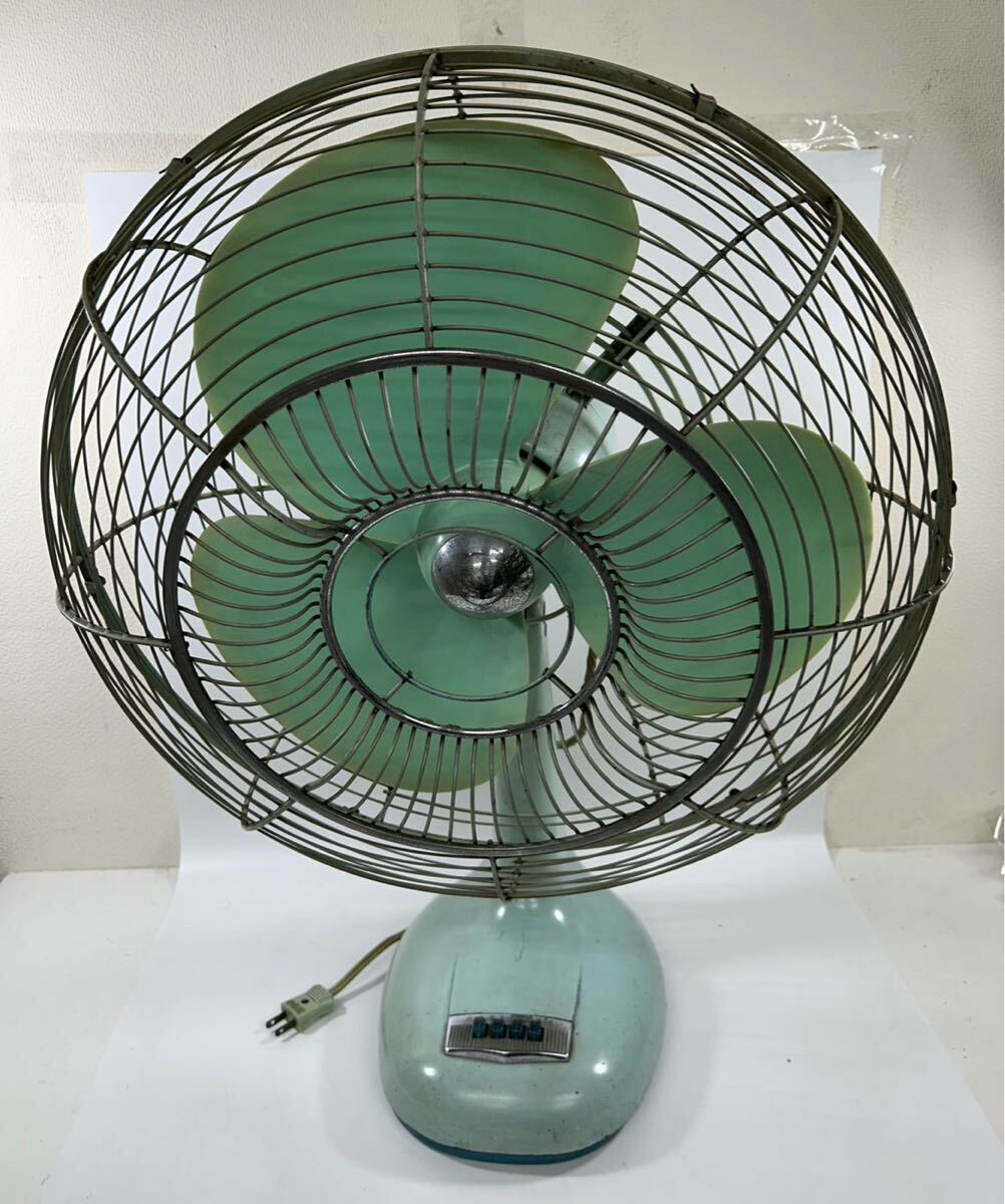 昔の扇風機 ナショナル 3枚羽 動作品 3段階調節可能 鉄製