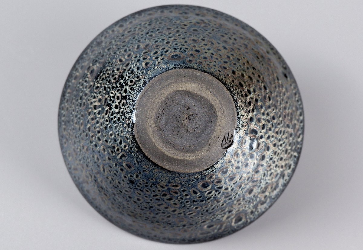 侍】人間国宝『清水卯一』作 窯変天目釉花瓶 花器 共箱付