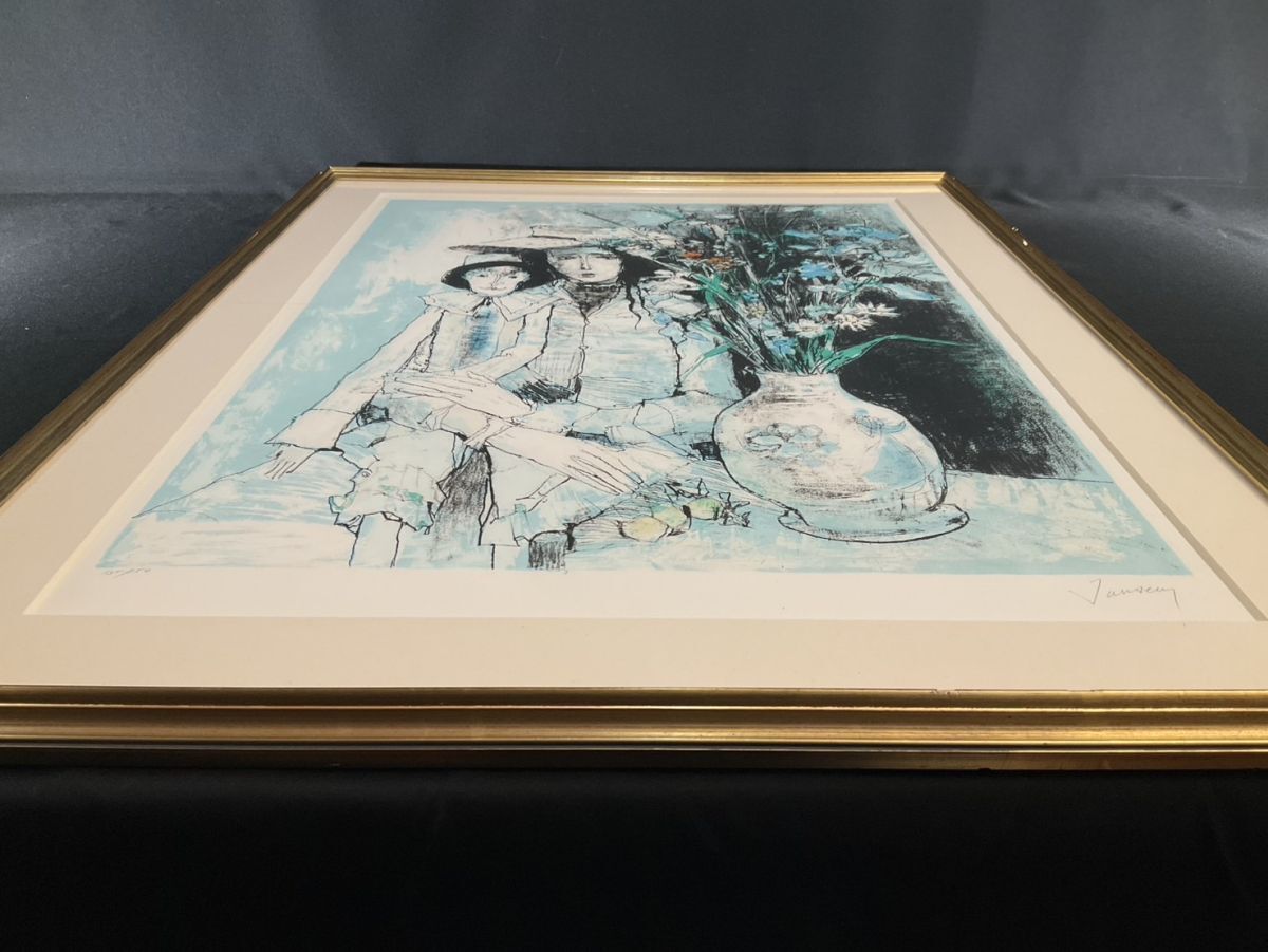 リトグラフ ジャン・ジャンセン　横たわるベロニック　直筆サイン リトグラフ ジャン・ジャンセン 横たわるベロニック 直筆サイン - メルカリ