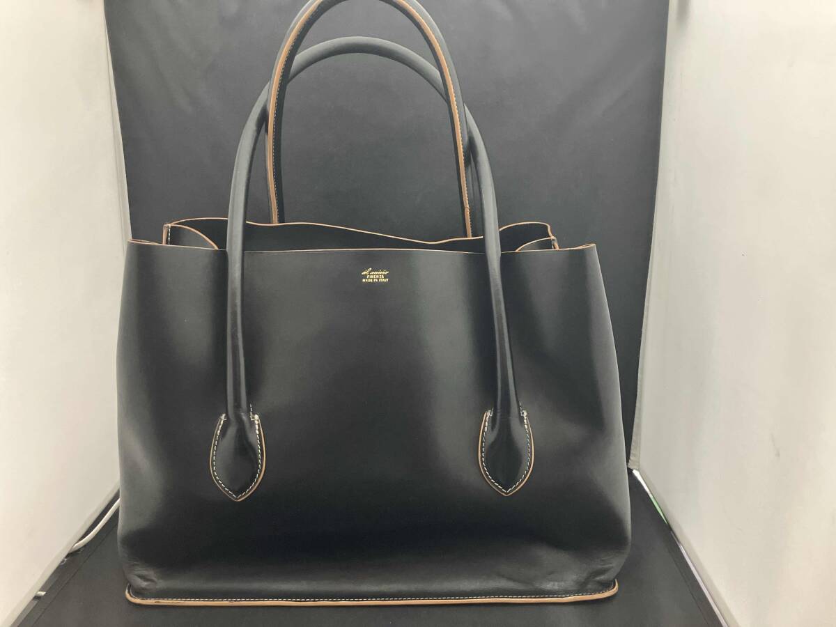 詩仙堂 firenze1104 ハンドバック ちりめん ☆詩仙堂 firenze 1104 ハンドバッグ トートバッグ 本革×ちりめん 黒