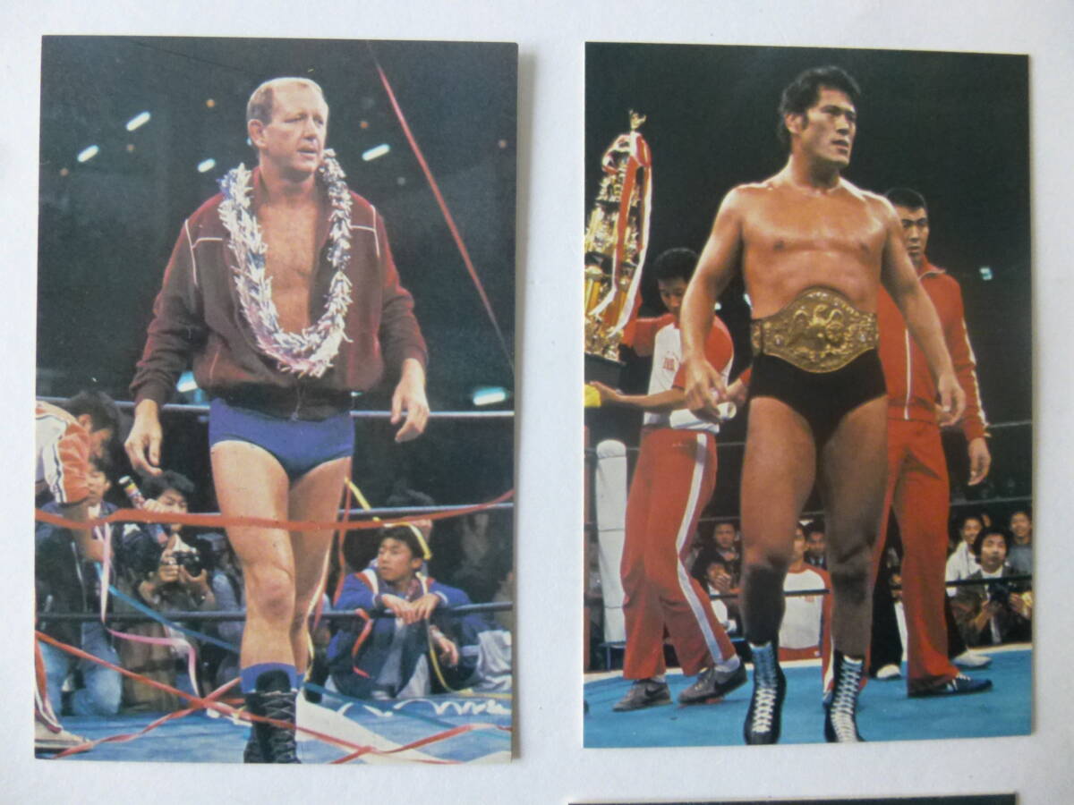 プロレスカード　梶原プロ　アントニオ猪木　ジャイアント馬場　アンドレ　ホーガン　マスカラス　ブッチャー　タイガーマスク　ハンセンの2番目の画像