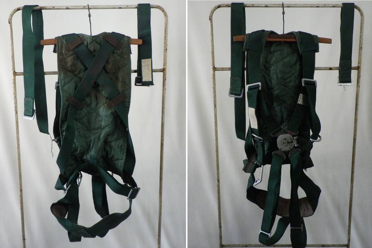 蔵出◆ 旧日本軍1 海軍航空隊 97式操縦者用縛帯 落下傘 パラシュートハーネス ◆ 戦争資料 大日本帝国 パイロット 航空隊　九七式の1番目の画像