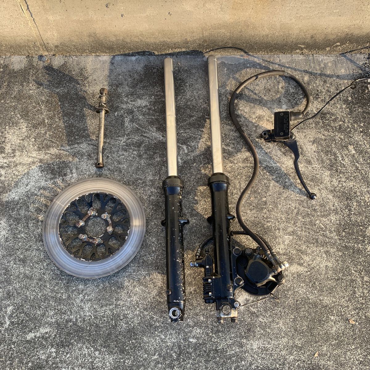 サンパチフロートフォーク 2025年最新Yahoo!オークション GT380 フロントフォーク左右セット