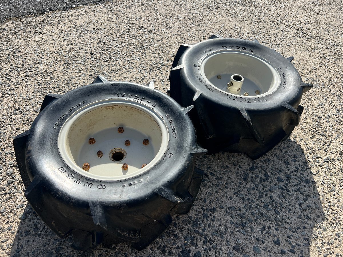 ☆岩手発 バインダータイヤ オオツ 18×10.0-7 2本セット☆ 18×