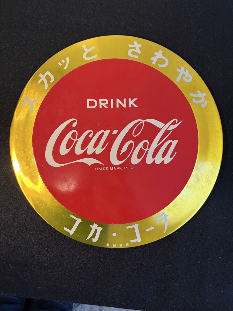 コカコーラ 看板 1960年代 ホーロー？ 琺瑯 コカ・コーラ 昭和レトロ