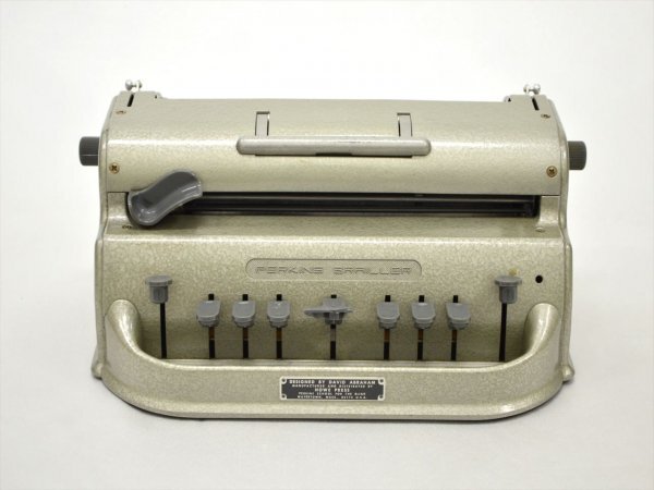 点字タイプライター】PERKINS BRAILLER アメリカ製 当時物 難有品 6点