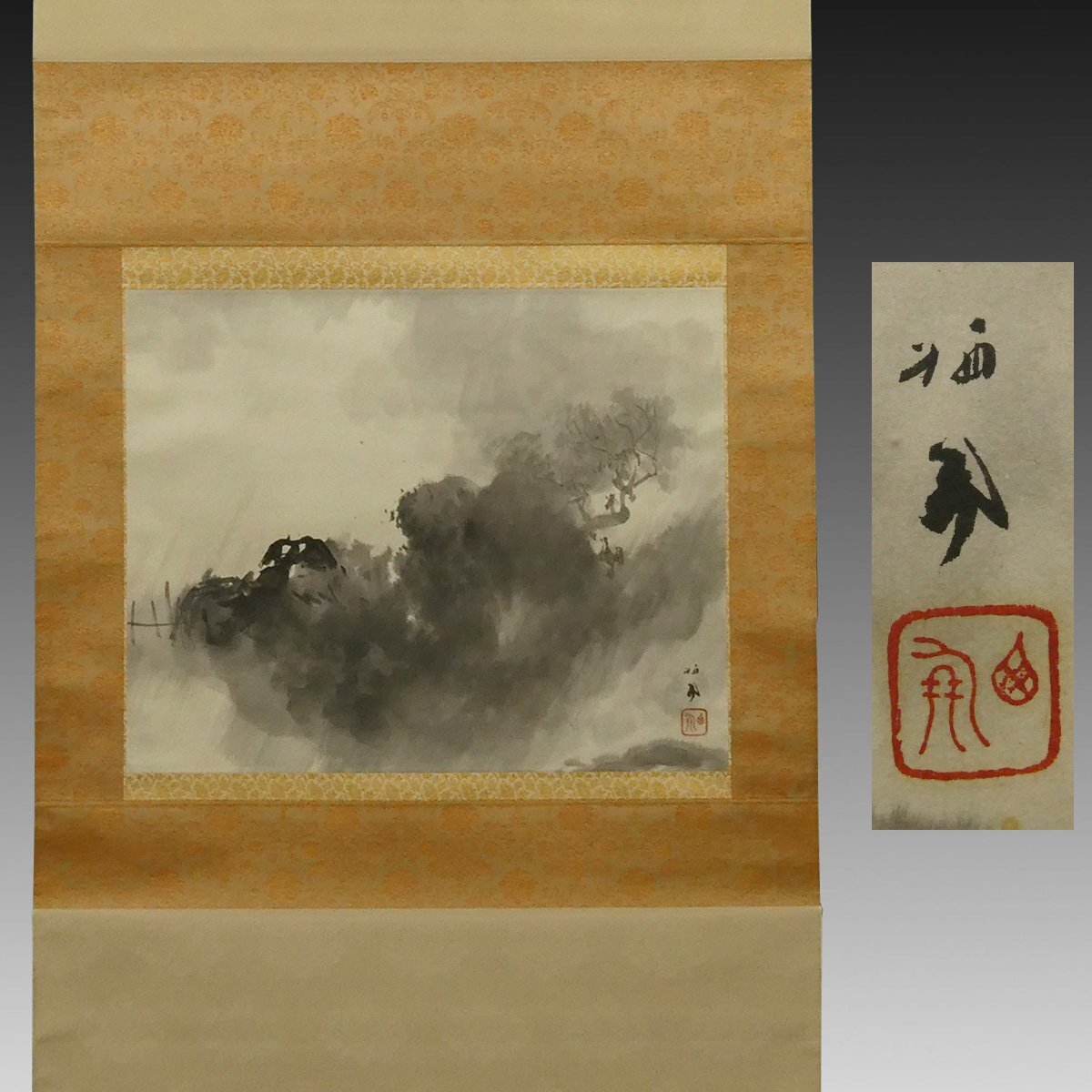 肉筆 短冊 大量55枚 絹絵 日本画 古美術 骨董 資料 花鳥画 山水画