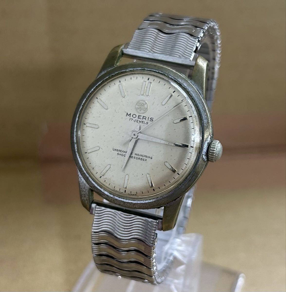 美品 MOERIS モーリス K18 750 金無垢 金時計 手巻 アンティーク 
