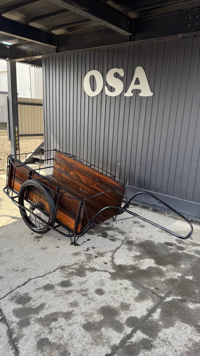 ◇リヤカー /昭和レトロ/手押し運搬車/農用運搬車/荷車/運搬車 全長