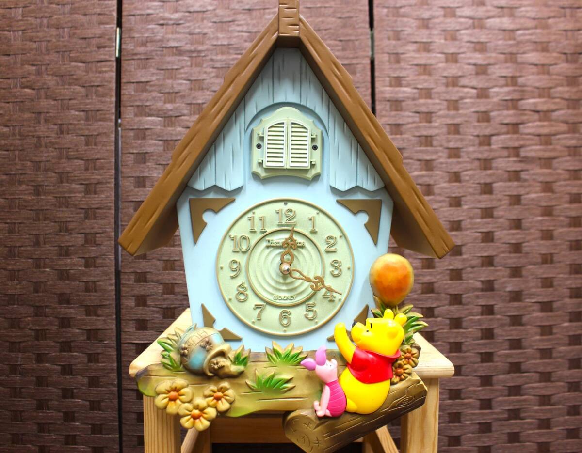 新品】Seiko ディズニータイム くまのプーさん 掛け時計(鳩時計)の落札