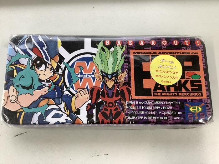 中古】未使用品 エスパークス☆ゲーム缶ペンケース 筆箱☆サンエックス