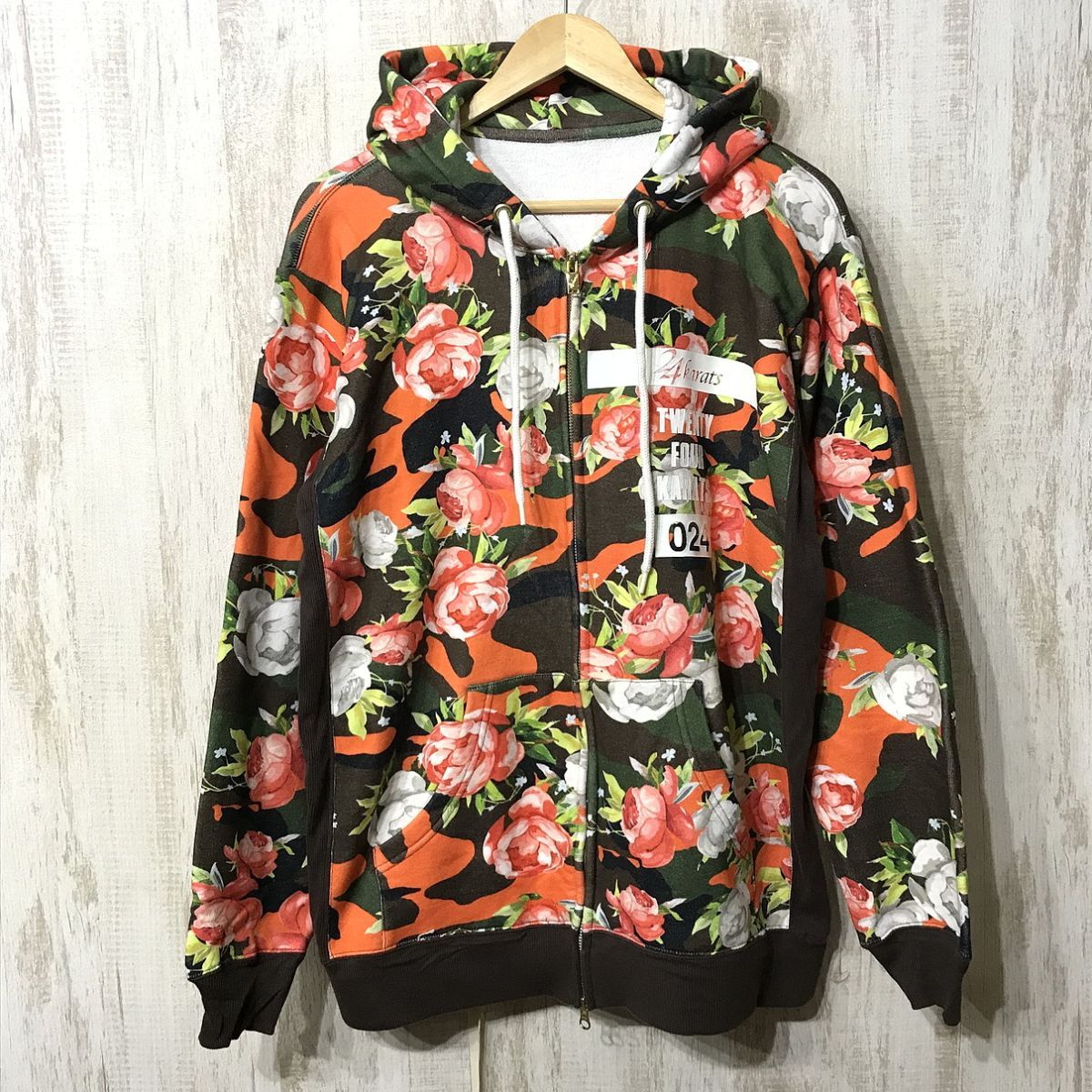 24karats】24カラッツ◇ジップアップ スウェットパーカー(ピンク)◇M 