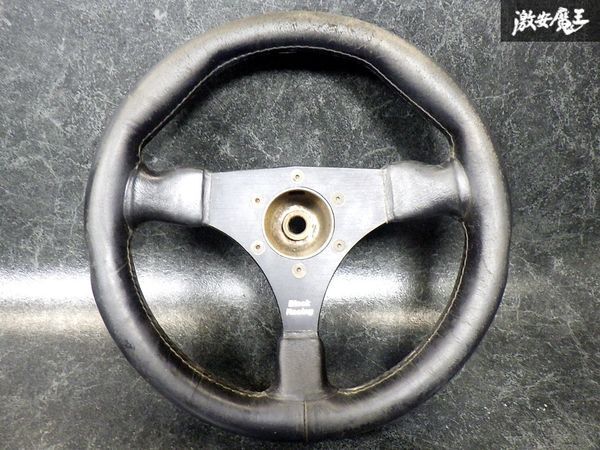 ブラックレーシング 30パイ メーカー不明 レザー ステアリング