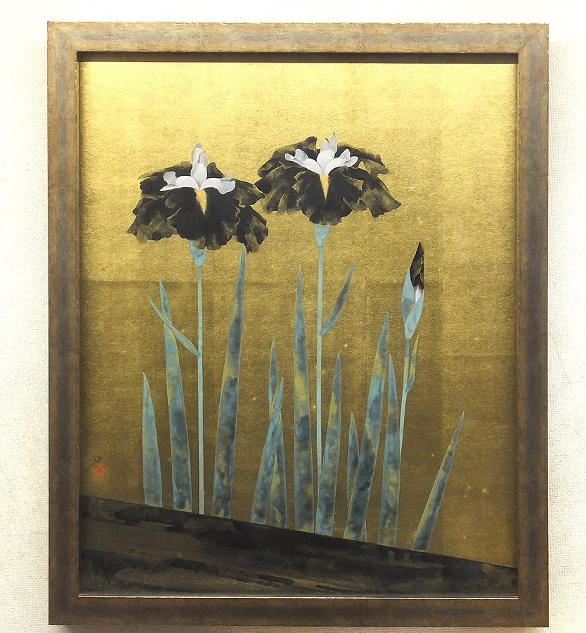 日本画巨匠 川端龍子 「紅薔薇」 希少 美品 高級新品額装付・額装画 版