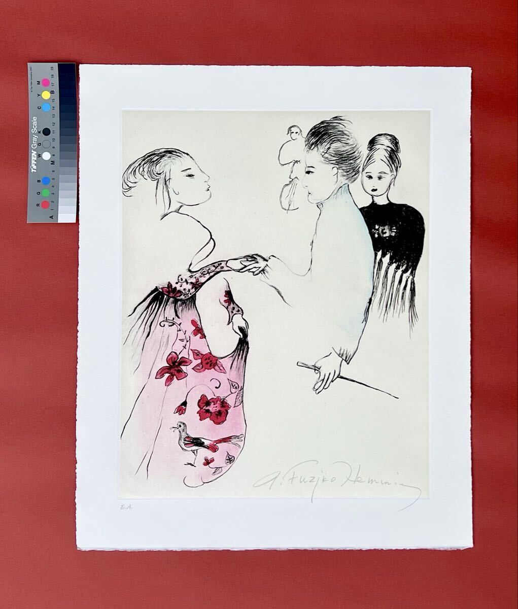 中古】美品 フジ子・ヘミング 銅版画 マッケーナ 70/230 サイン入り