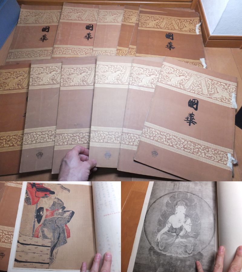 中国 古い木版画「麒麟送子図」大判 清代 版彩色 蘇州版画 // 木版刷