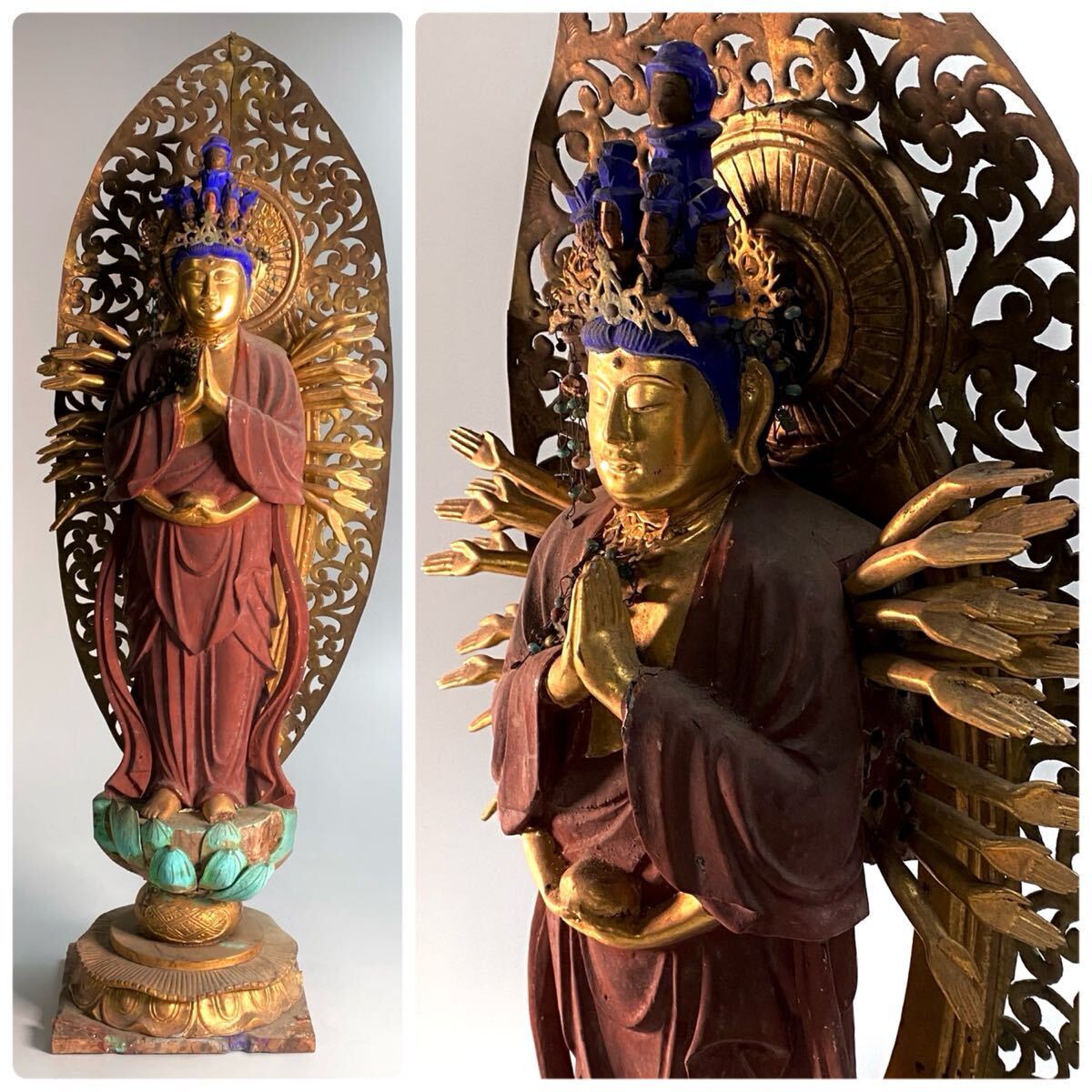 新品】京都清水寺 「十一面千手観音御分身守」 仏像 お守り 本金使用