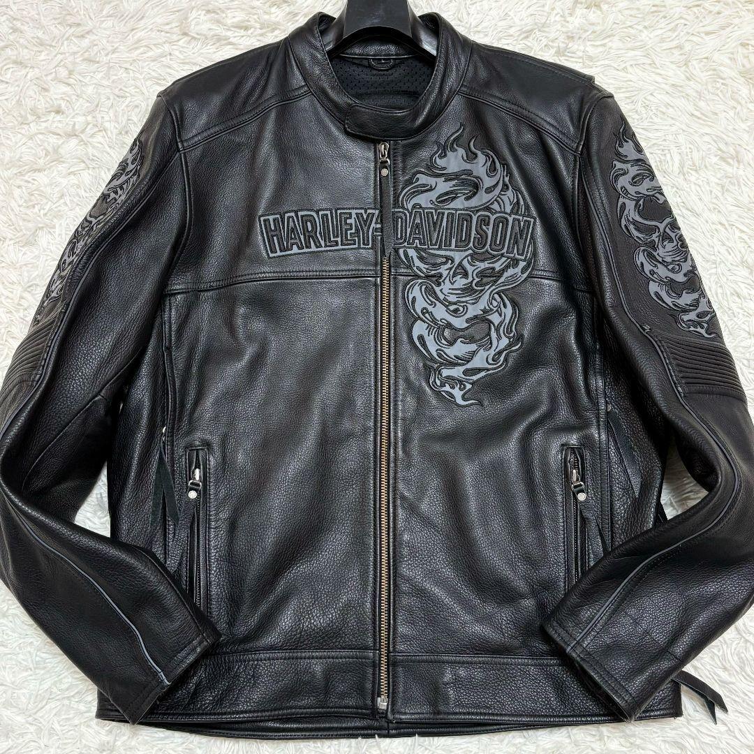 立体ロゴエンボス加工！ハーレーダビッドソン HARLEY-DAVIDSON 牛革