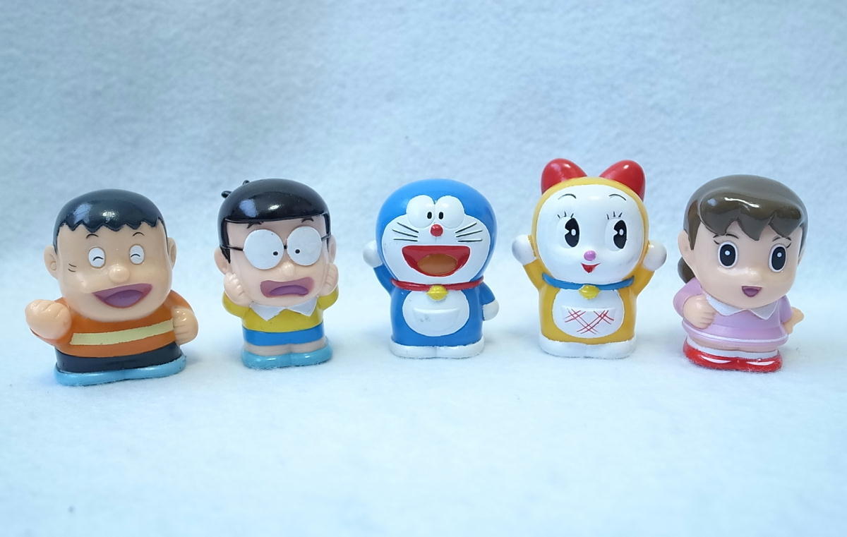 ドラえもん ソフビ 指人形 4体セット ドラミちゃん のび太