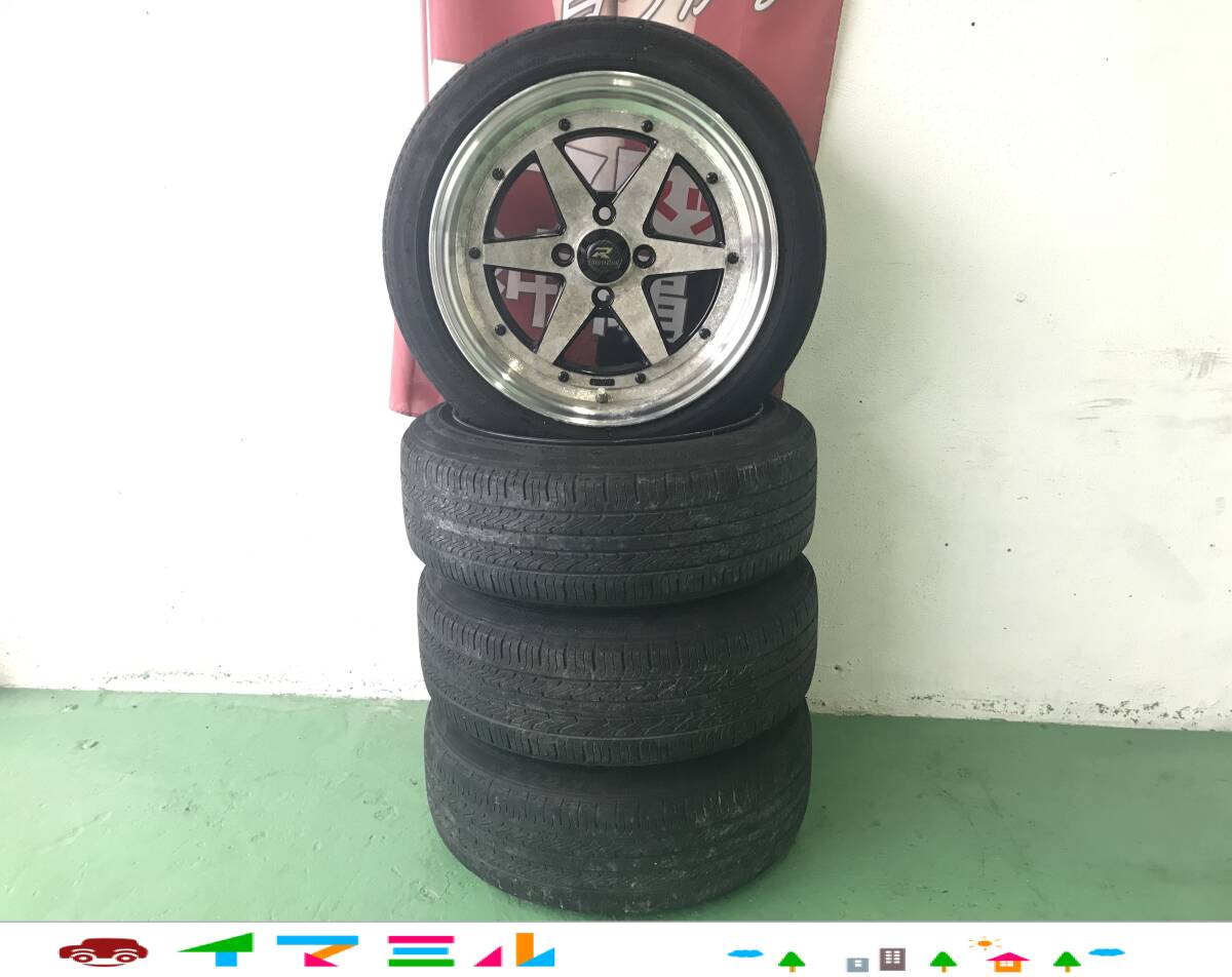 xxr 15インチ 8J 深リム 段リム PCD100 4穴 送料は 着払いにてお願い