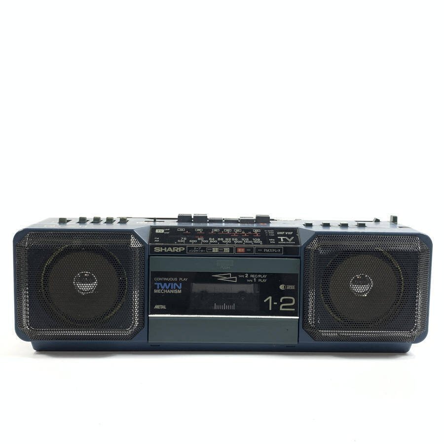 希少品 SHARP QT-Z2 X-BASS TWINCAM W ダブルカセット ラジカセ