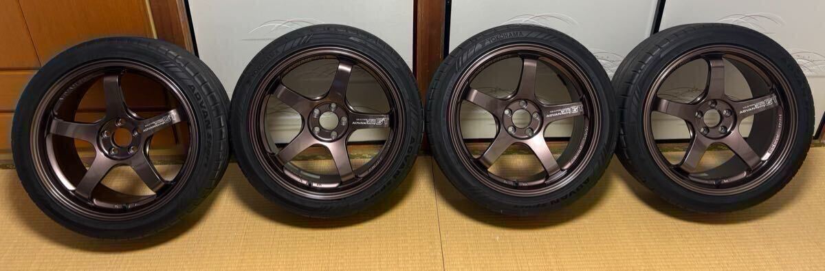 未使用に近い】美品 ADVAN Racing RG-4 18×9.5J 120 +45 レーシング 