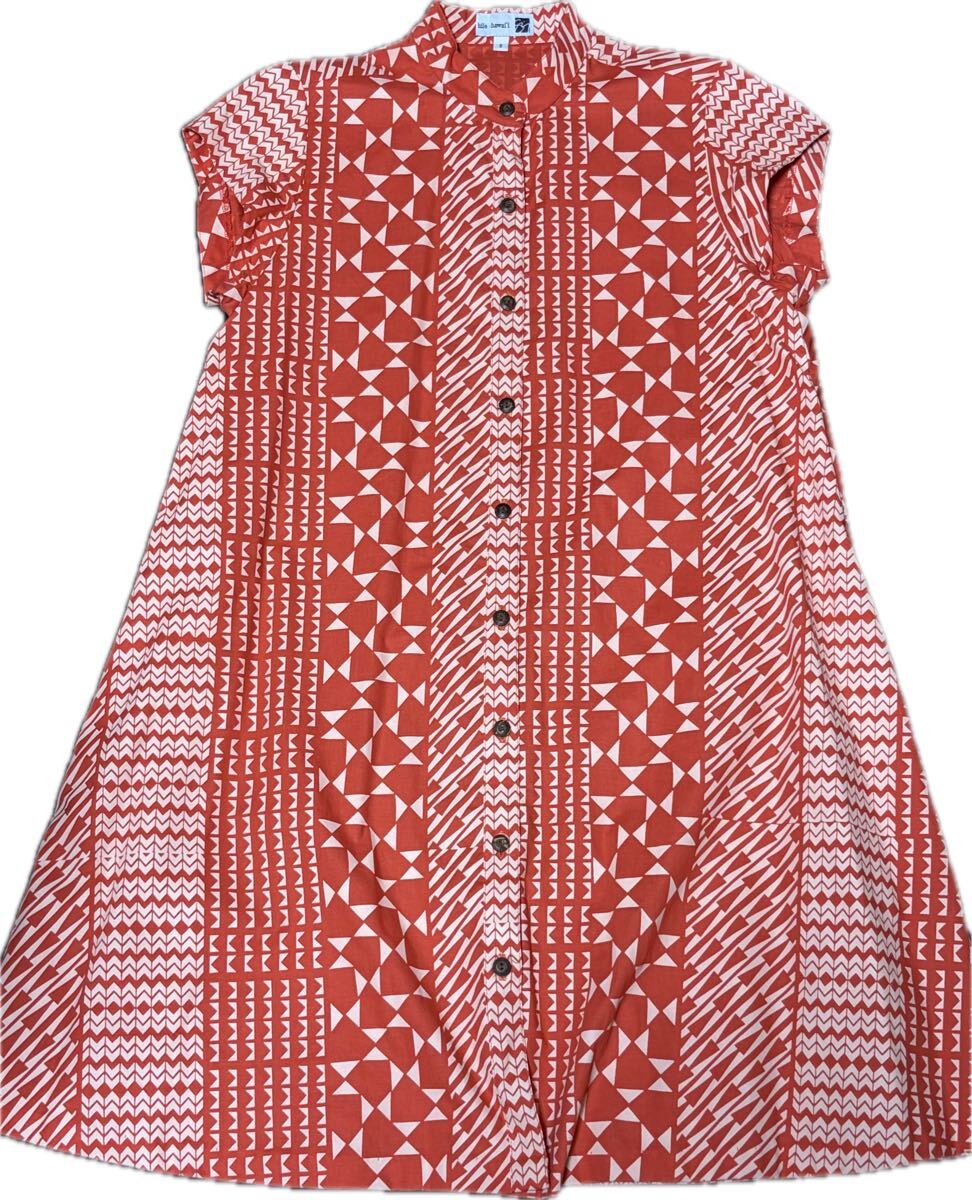 □美品□ハワイ製□Sig Zane シグゼーン□ワンピース□size:S□葉柄の