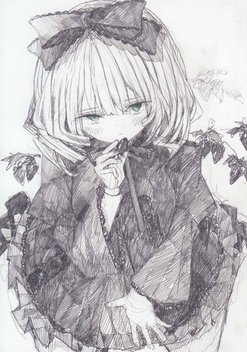 9*8様 ローゼンメイデン翠星石 手書きイラスト 色紙 翠星石 Yahoo