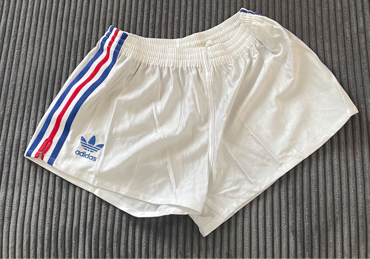新品】80'S 90S ヴィンテージ adidas アディダス 白 ショート パンツ