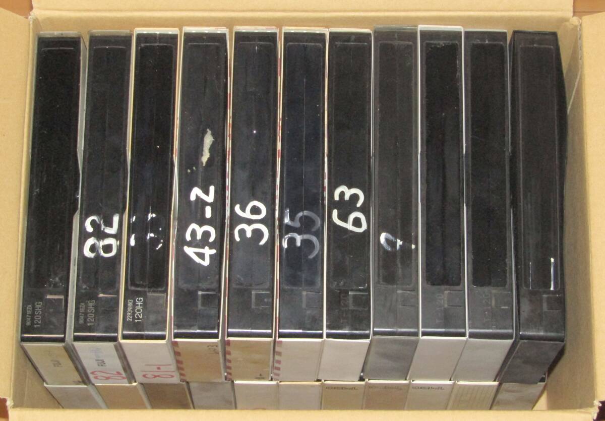 中古】ビデオテープ VHS 46本 ②使用済 再録画用 防犯用 ジャンク 大量