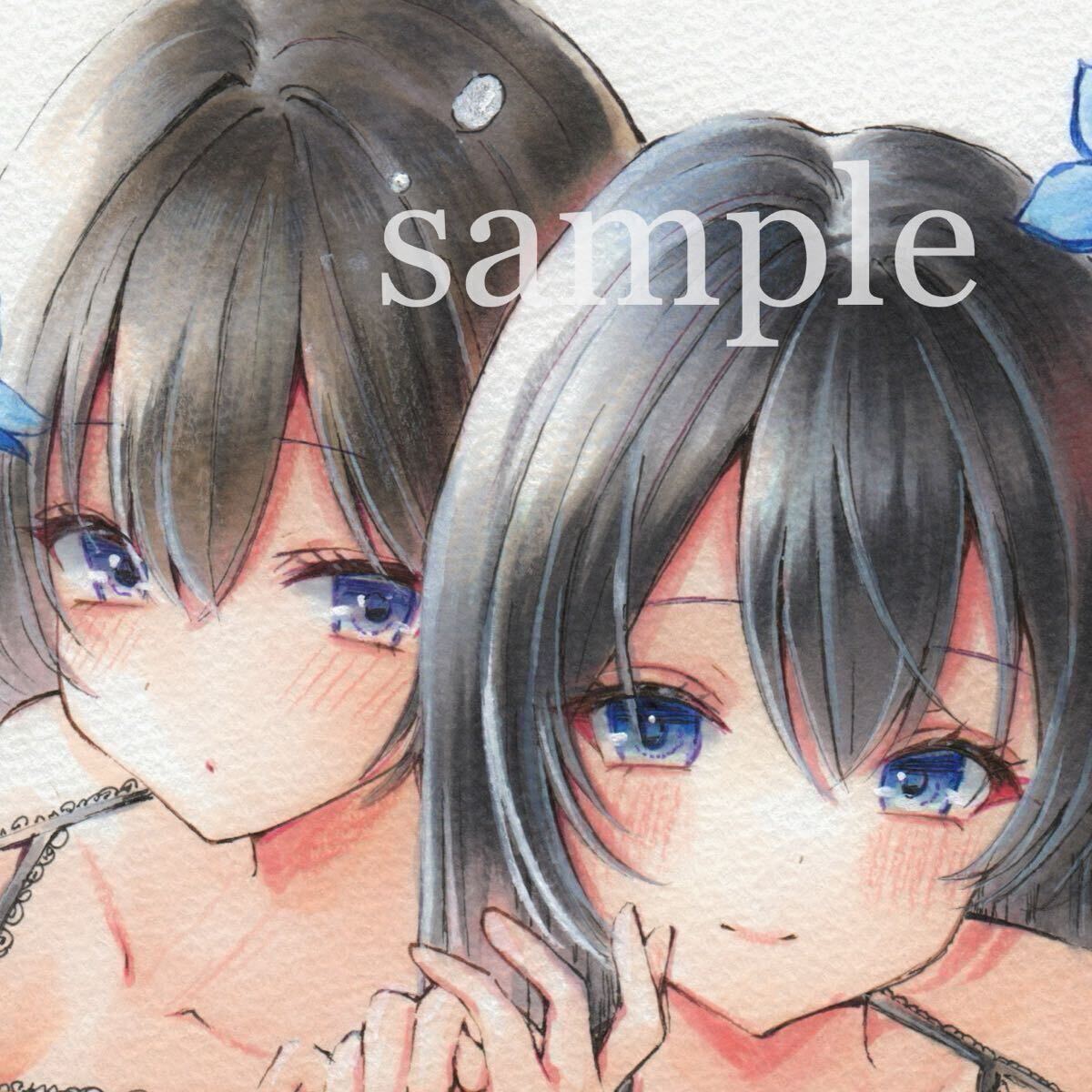 新品】手描きイラスト☆オリジナルキャラ【陸上部の女の子】☆A4サイズ