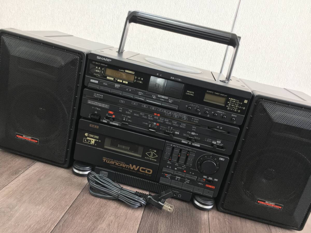 シャープ SHARP QT-80CD コンパクトディスク ステレオダブルカセット